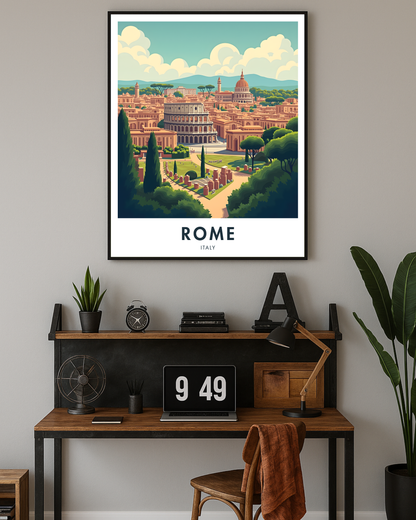 Rome City Travel Poster