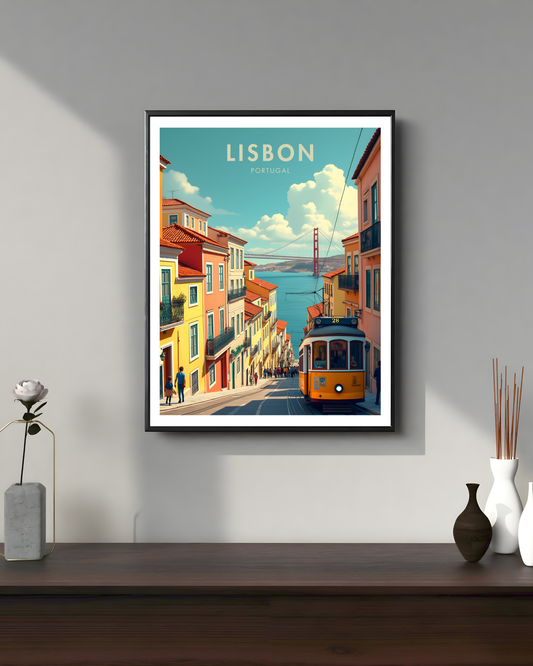 Lisbon City Travel Poster
