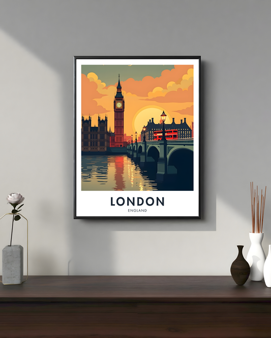 London City Vintage Travel Poster
