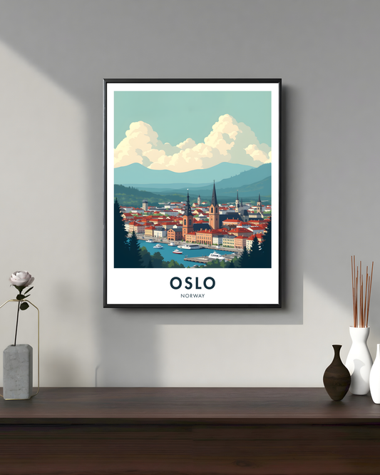 Oslo City Travel Poster