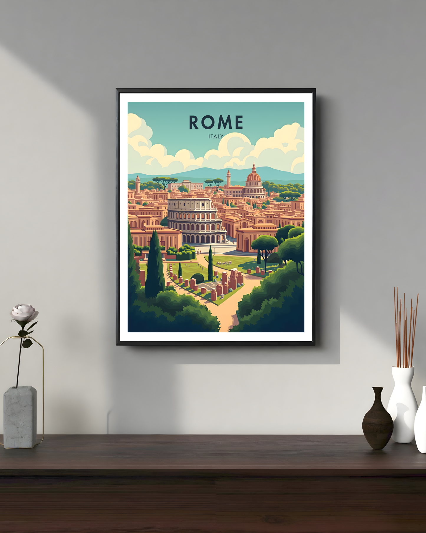 Rome City Travel Poster