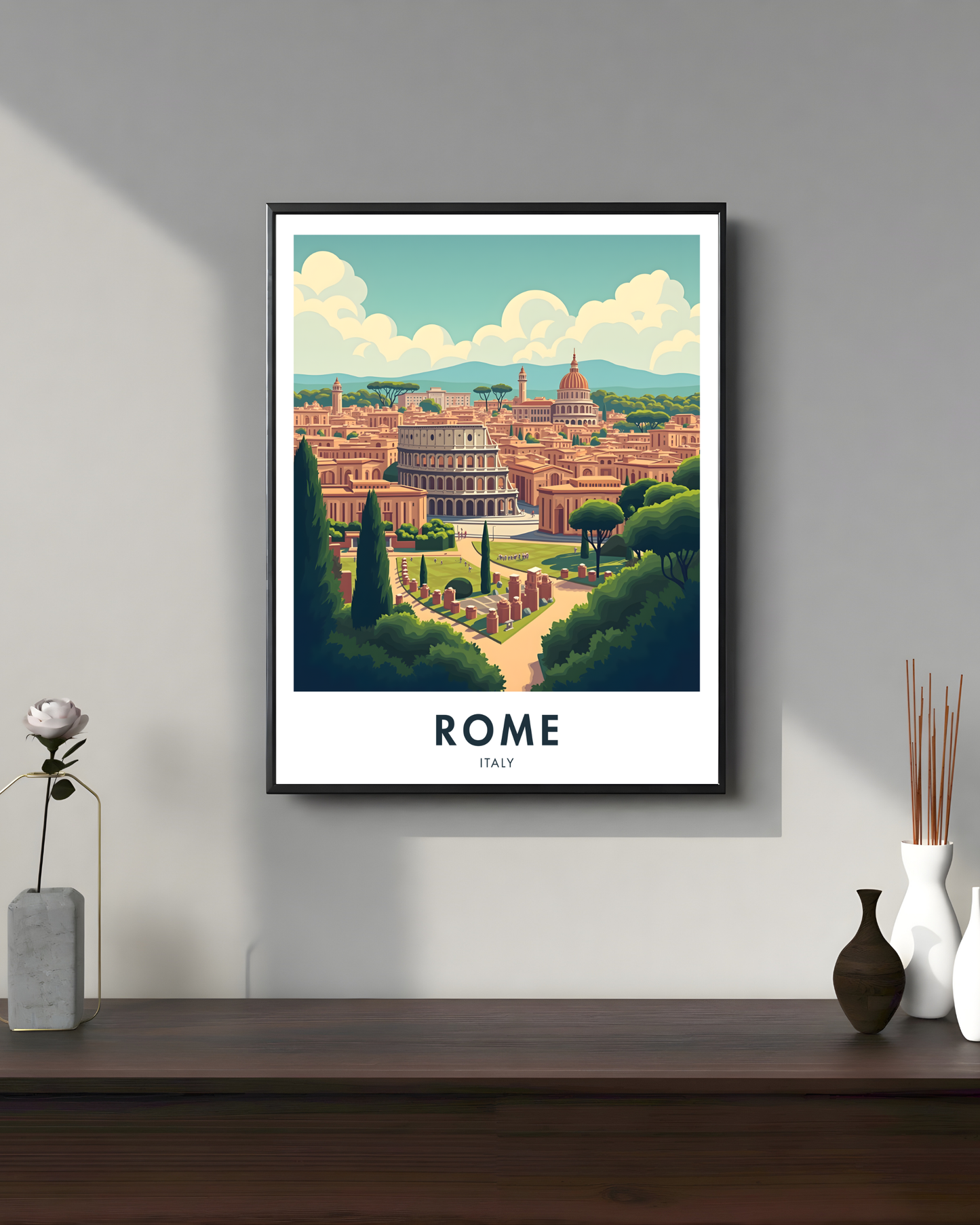 Rome City Travel Poster