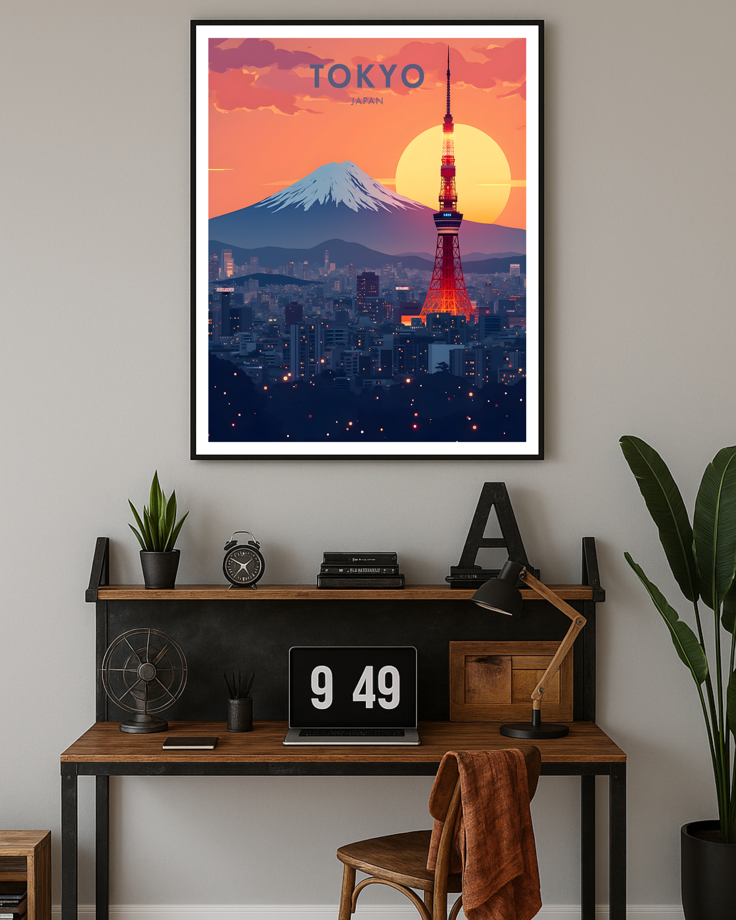 Tokyo Sunset Travel Poster