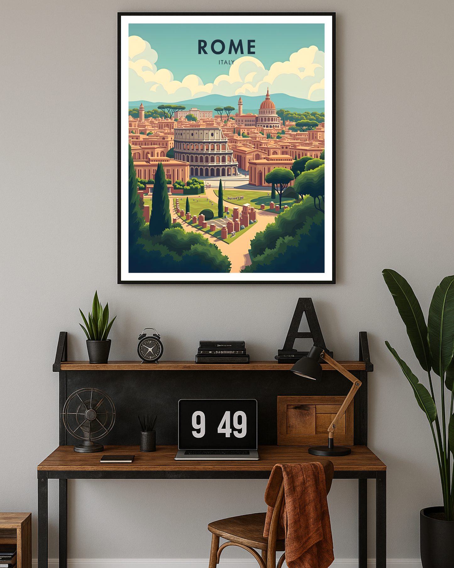 Rome City Travel Poster